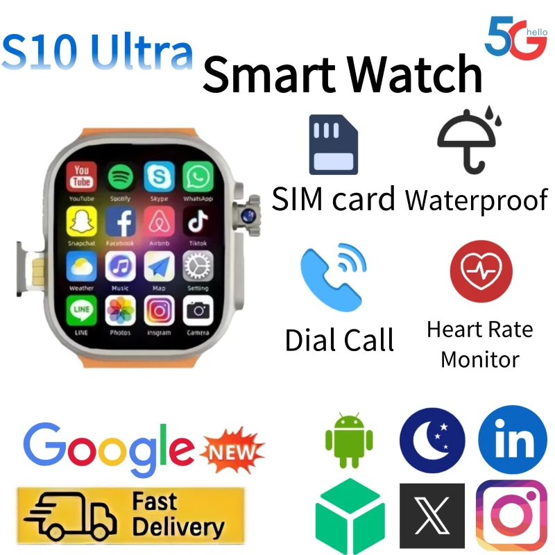Smartwatch Watches Price - Network Smartwatch S10Ultra SIM Card Rotating
